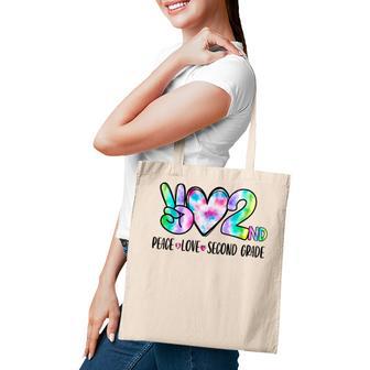 Peace Love Second Grade 2Nd First Day Of School Team Teacher Tote Bag - Thegiftio UK