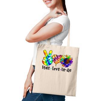 Peace Love Sunshine Sunflower Hippie Tie Dye Lover Men Women Tote Bag - Thegiftio UK