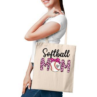 Pink Leopard Softball Mom Bandana Baseball Mama Mothers Day Tote Bag - Thegiftio UK