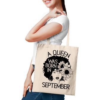 Queens Are Born In September Virgo Sign Girl Queen Libra Tote Bag - Thegiftio UK