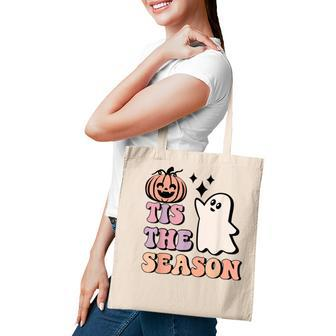 Retro Halloween Pumpkin Tis The Season Hot Ghoul Halloween Tote Bag - Thegiftio UK