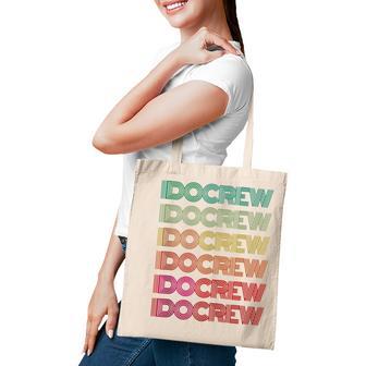 Retro I Do Crew Bridal Party Groovy Text Family Friends Tote Bag - Thegiftio UK