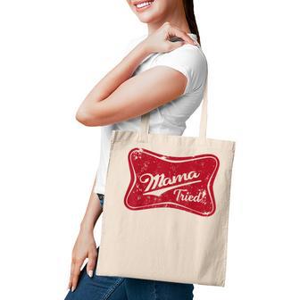 Retro Mama Tried Beer Mama Western Country Mom Drinking Gift Tote Bag - Thegiftio UK