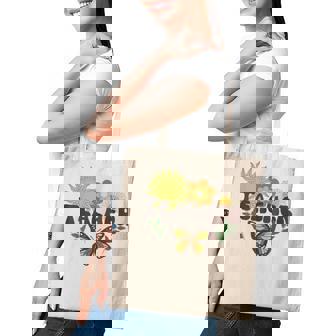 Retro Sunshine Teacher Flower Butterfly Tote Bag - Thegiftio