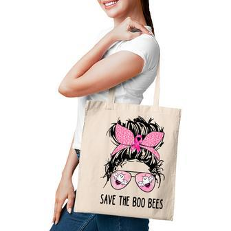 Save The Boo Bees Boobees Breast Cancer Awareness Halloween Tote Bag - Thegiftio UK