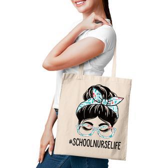 School Nurse Week Appreciation Day Women Messy Bun For Work Tote Bag - Thegiftio UK