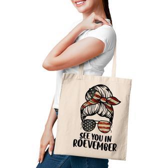 See You In Roevember Messy Bun Usa Tote Bag - Thegiftio UK