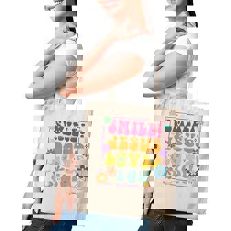 Smile Jesus Loves You Christian Faith Jesus God Lovers Tote Bag - Thegiftio