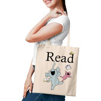 Teacher Library Read Book Club Piggie Elephant Pigeons Funny  Tote Bag