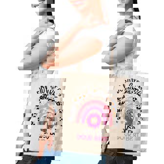 Test Day Teacher Donut Stress Just Do Your Best Rainbow Tote Bag - Thegiftio