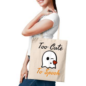 Too Cute To Spook Funny Ghost Halloween Costume Idea Tote Bag - Thegiftio UK