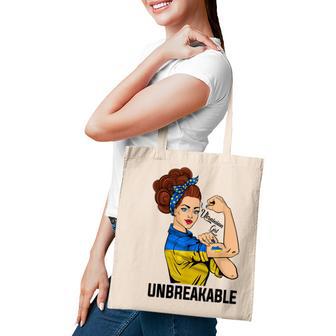 Ukrainian Women Girl Unbreakable Ukraine Flag Tote Bag - Thegiftio UK