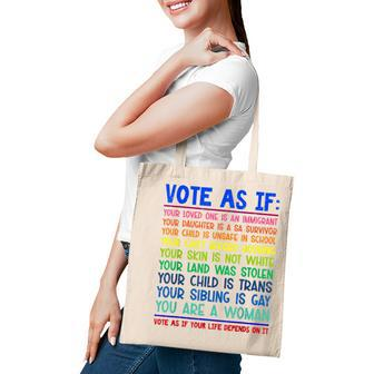 Vote As If Your Life Depends On It Human Rights Tote Bag - Thegiftio UK