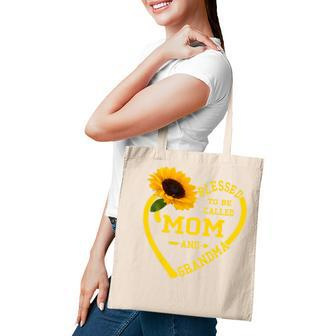 Womens Blessed To Be Called Mom And Grandma Mothers Day Sunflower Tote Bag - Thegiftio UK