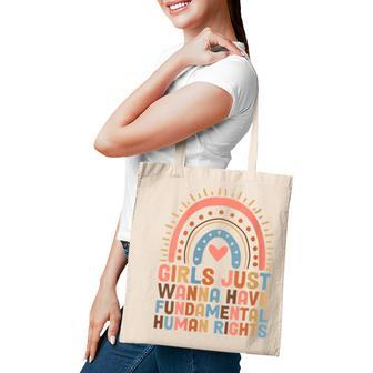 Womens Girls Just Want To Have Fundamental Rights Women Equally V2 Tote Bag - Thegiftio UK