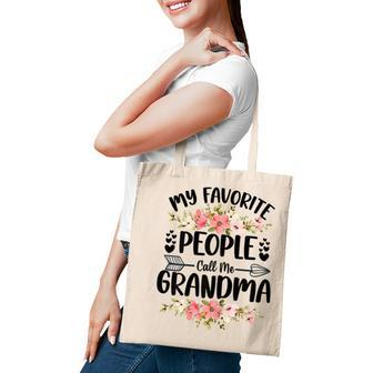 Womens My Favorite People Call Me Grandma Mothers Day Gifts Tote Bag - Thegiftio UK