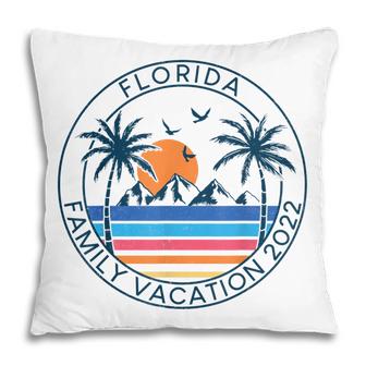 Florida Family Vacation 2022 Beach Palm Tree Summer Tropical  Pillow