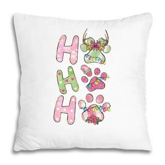 Retro Ho Ho Ho Paws Christmas Pet Lovers Christmas Pillow