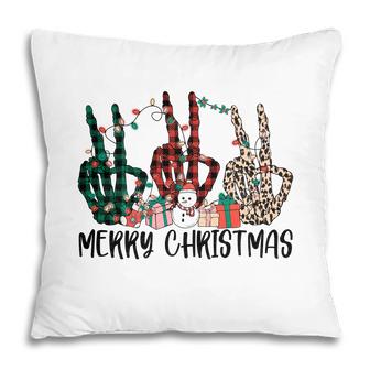 Retro Christmas Skeleton Merry Christmas Pillow