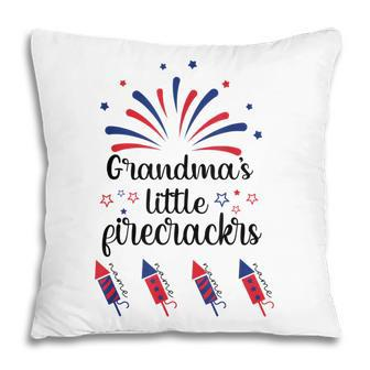 4Th Of July Birthday Grandma Of The Little Firecracker Women Pillow - Thegiftio UK