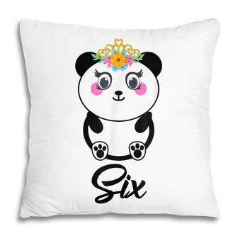 6 Year Old Gifts Cute Panda Birthday Girl 6Th Birthday Funny Pillow - Thegiftio UK