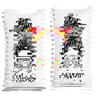 Art Teacher Life Messy Bun Back To School Art Teacher V2 Pillow - Thegiftio