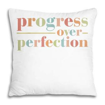 Back To School Progress Over Perfection Vintage Teachers Pillow - Thegiftio UK