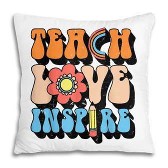 Back To School Teach Love Inspire Teacher Women Kids Pillow - Thegiftio UK