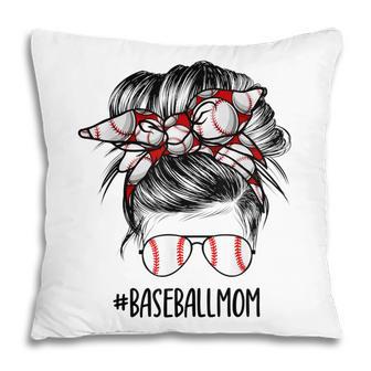Baseball Mom Messy Bun Softball Mom Mothers Day Pillow - Thegiftio UK