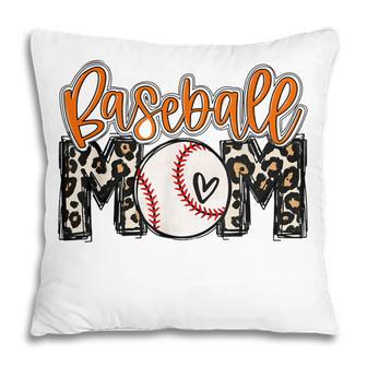 Baseball Mom Orange Leopard Baseball Mama Pillow - Thegiftio UK