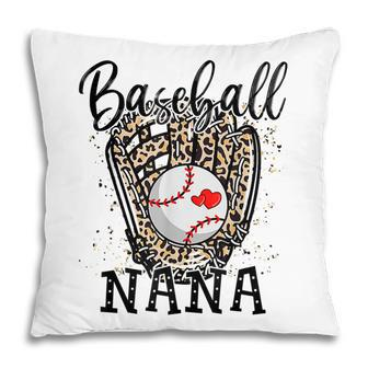 Baseball Nana Leopard Game Day Baseball Lover Mothers Day Pillow - Thegiftio UK