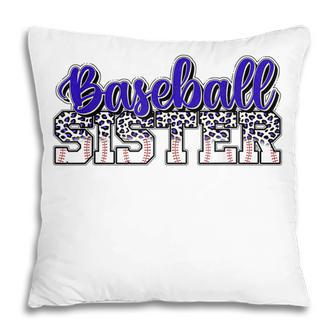 Baseball Sister Leopard Girls Women Mothers Day Mothers Mom Pillow - Thegiftio UK