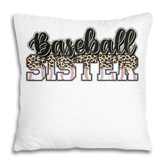 Baseball Sister Leopard Women Girls Mothers Day Mothers Pillow - Thegiftio UK