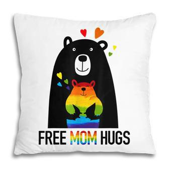 Bear Free Mom Hugs Rainbow Lgbt Lesbian Gay Pride Month Pillow - Thegiftio UK