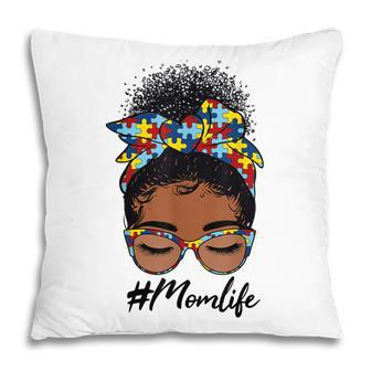 Black Women Girls Autistic Autism Awareness Mom Life Gifts Pillow - Thegiftio UK