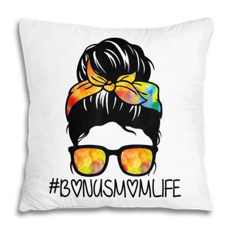 Bonus Mom Life Stepmom Mothers Day Messy Bun Hair Pillow - Thegiftio UK