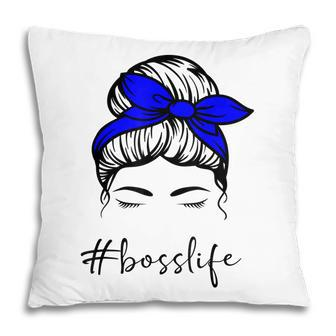 Boss Life Messy Bun Hair Glasses Womens Pillow - Thegiftio UK