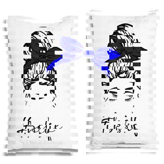 Boss Life Messy Bun Hair Glasses Womens Pillow - Thegiftio