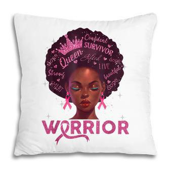 Breast Cancer Awareness Warrior Fighter Pink Ribbon Women V3 Pillow - Thegiftio UK