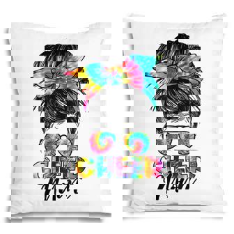 Cheer Mom Messy Bun Hair Sunglasses Tye Die Mothers Day Pillow - Thegiftio