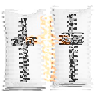 Christian Faith & Cross Leopard Cheetah Ombre Print Jesus Pillow - Thegiftio