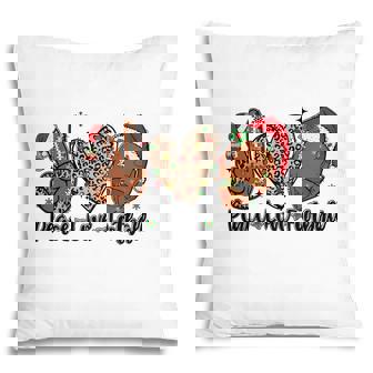 Christmas Football Peace Love Football Pillow - Thegiftio