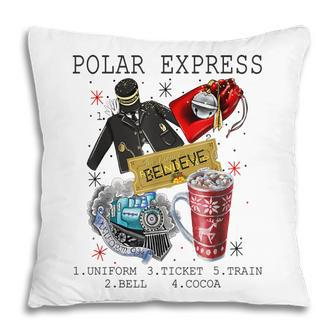 Christmas North Pole Po-Lar Express AllAbroad Santa Believe Pillow - Thegiftio UK