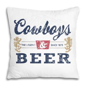 Cowboys And Beer Outfit For Women Rodeo Western Country Pillow - Thegiftio UK