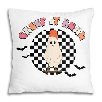 Creep It Real Ghost Halloween Sweating Sucks Skeleton Boys Pillow - Thegiftio UK
