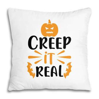 Creep It Real Halloween Occasion Pumpkin Pillow | Seseable UK
