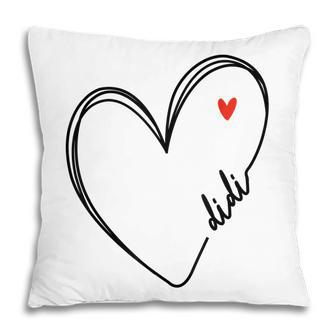 Cute Didi With Heart Girl Women Mom Mother Pillow - Thegiftio UK