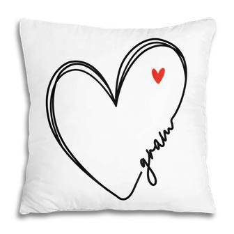 Cute Gram With Heart Girl Women Mom Mother Pillow - Thegiftio UK