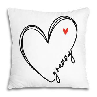 Cute Granny With Heart Girl Women Mom Mother Pillow - Thegiftio UK