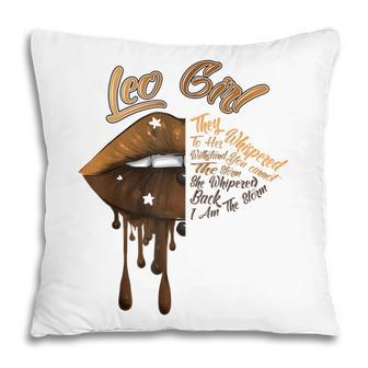 Cute Leo Girl Lips I Am The Storm Funny Leo Zodiac Birthday Pillow - Thegiftio UK